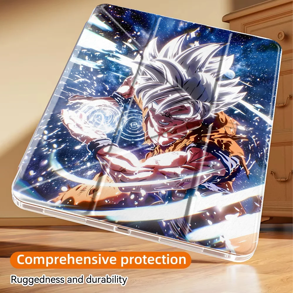 Tablet Case For Samsung Galaxy Tab S7 FE A8 A11 S9 Plus S8 S10 Lite A9 Plus With Pen Slot Cover Dragon Ball Space Goku