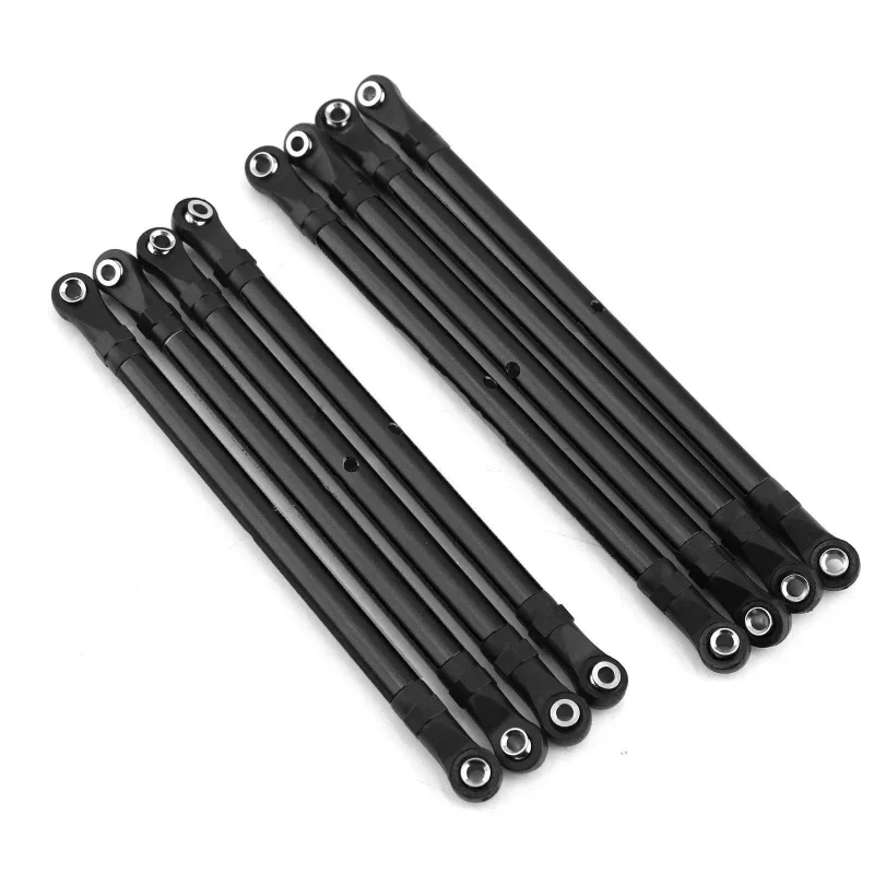 8 PCS Aluminum Alloy RC Link Rod Linkage Set 313MM Wheelbase For 1/10 AXIAL SCX10 90046 TRX4 RC Crawler Car Accessories