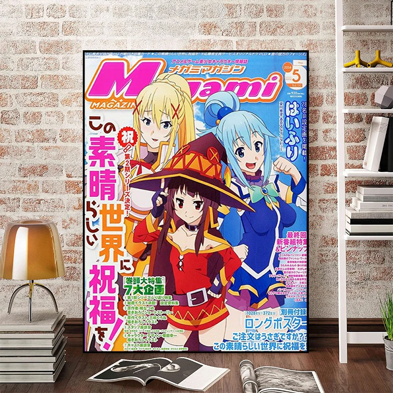 

Anime KonoSuba Poster Aesthetic Room Decoration Decorative Prints Wall Painting Posters Home Decorations Canvas Decor Art Kawaii