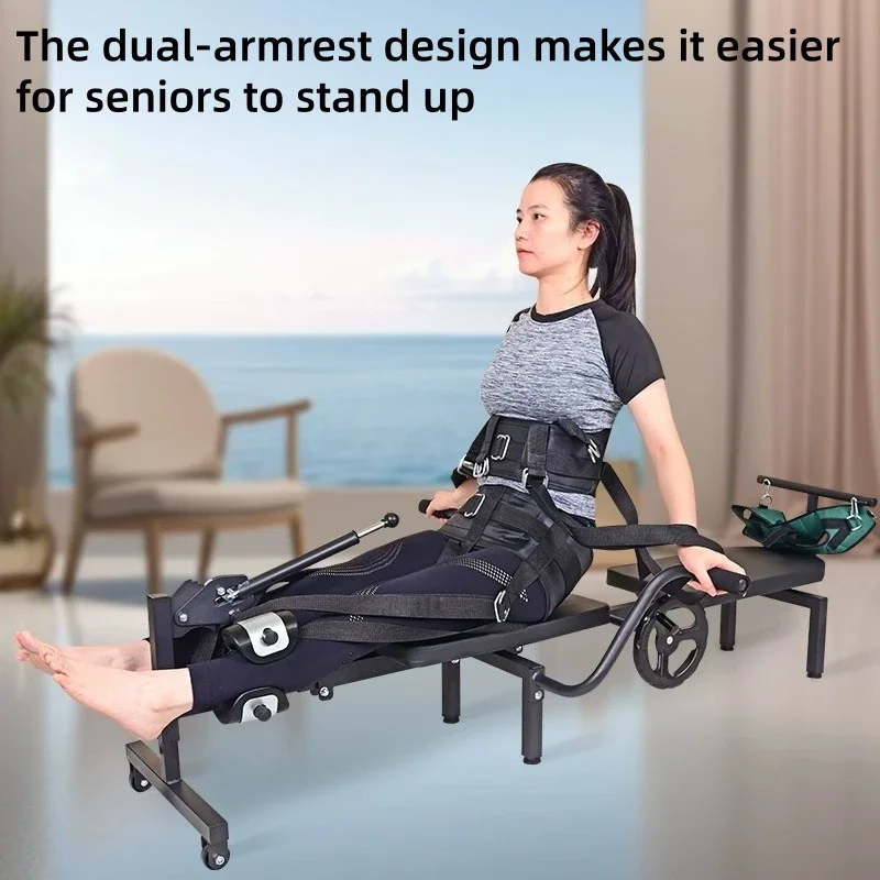 Cervical Lumbar Traction Bed, Manual Spine Stretching Table, Home Use Neck & Lower Back Decompression Stretcher