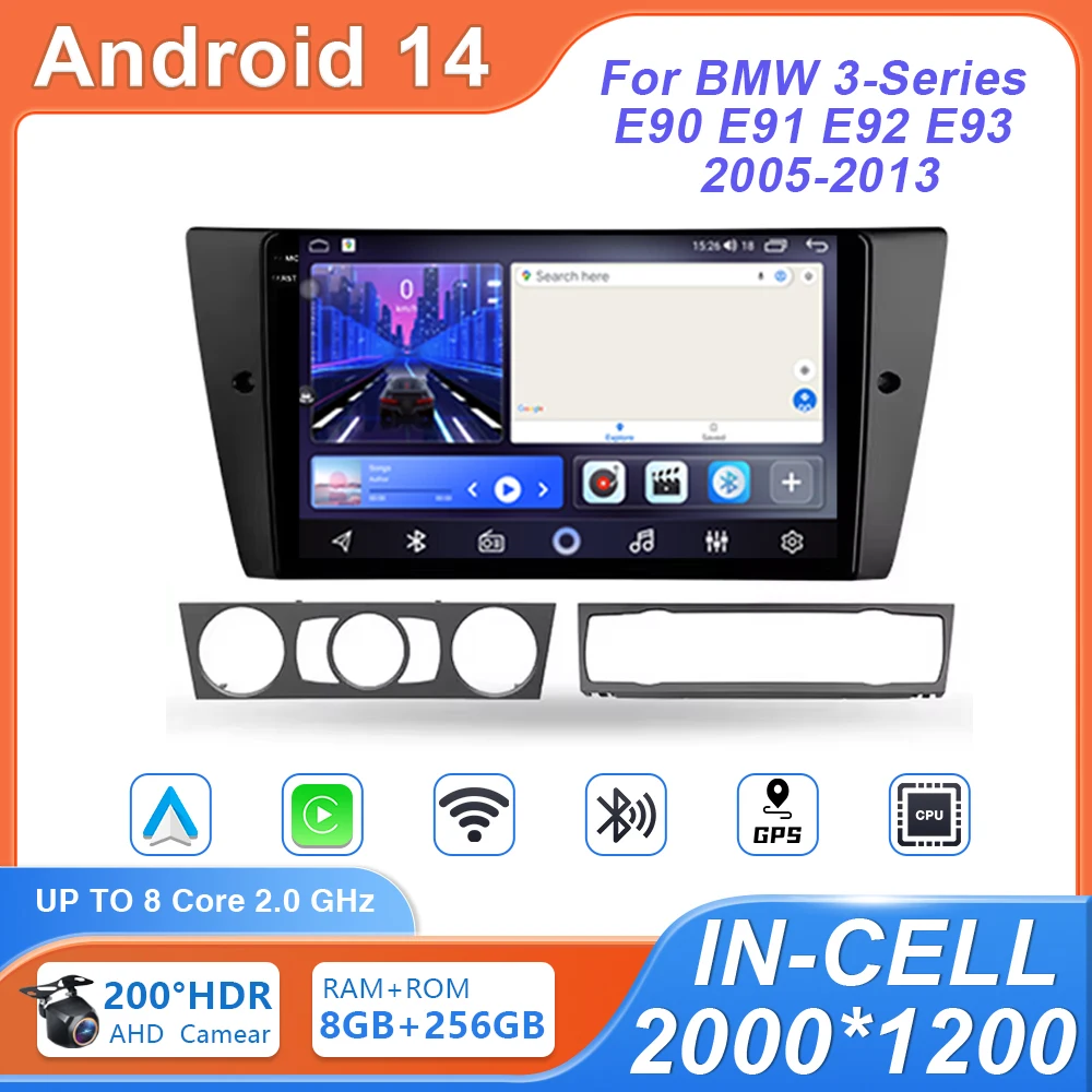 Car Android For BMW 3-Series E90 E91 E92 E93 2005-2013 Auto Radio Stereo Head Unit Multimedia Player GPS Navigation No 2din DVD