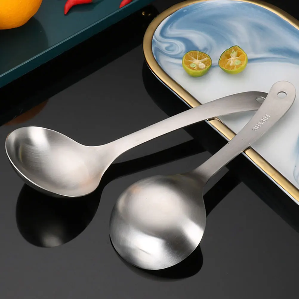 

Stainless Steel Soup Large Rice Scoop Household Kitchen Accessory Long Handle Serving Tool Thick Food Multi-Functional Dinner
