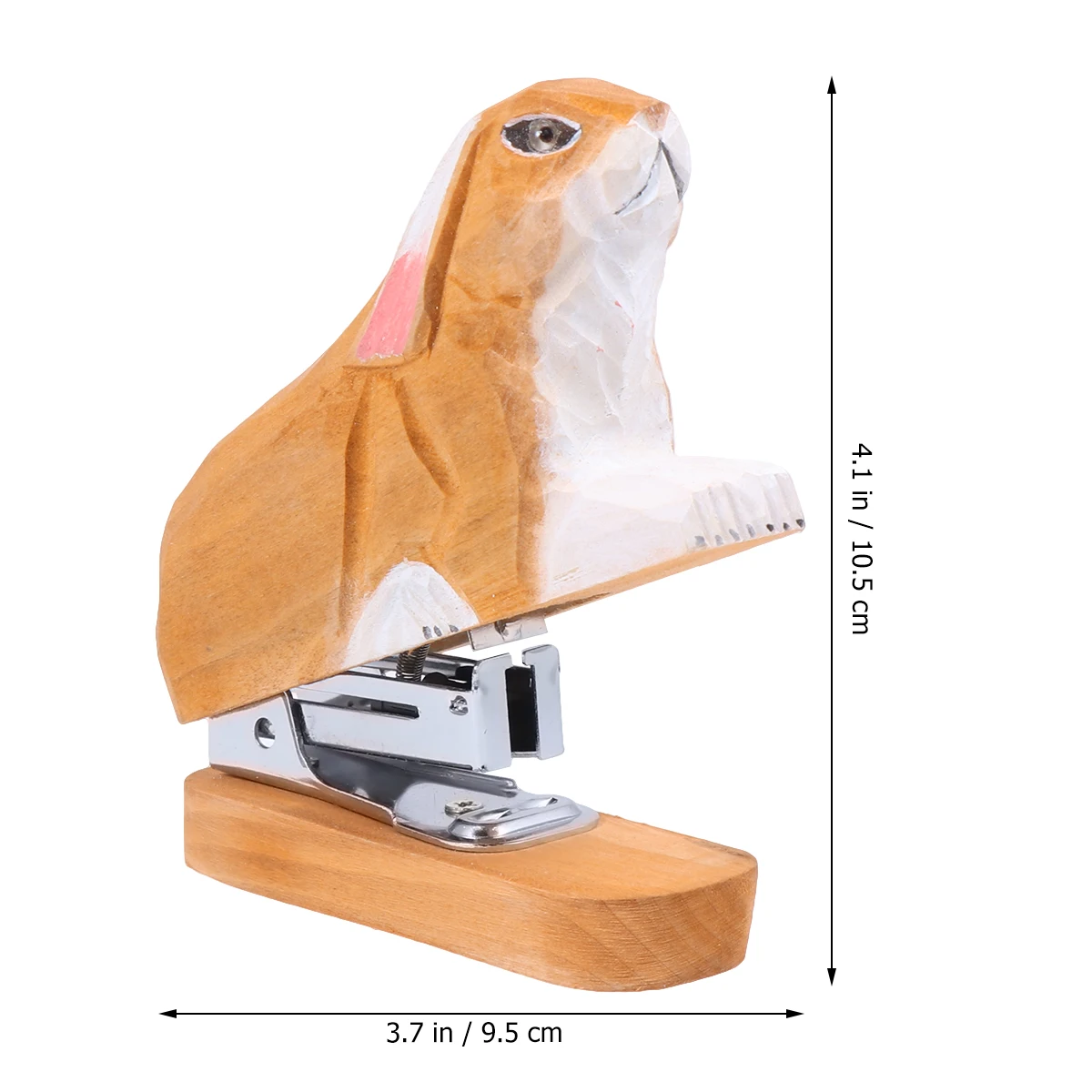 

Rabbit Shape Portable Stapler Mini Wooden Metal Manual Book Sewer Office Supplies Student Stationery Decoration Fast