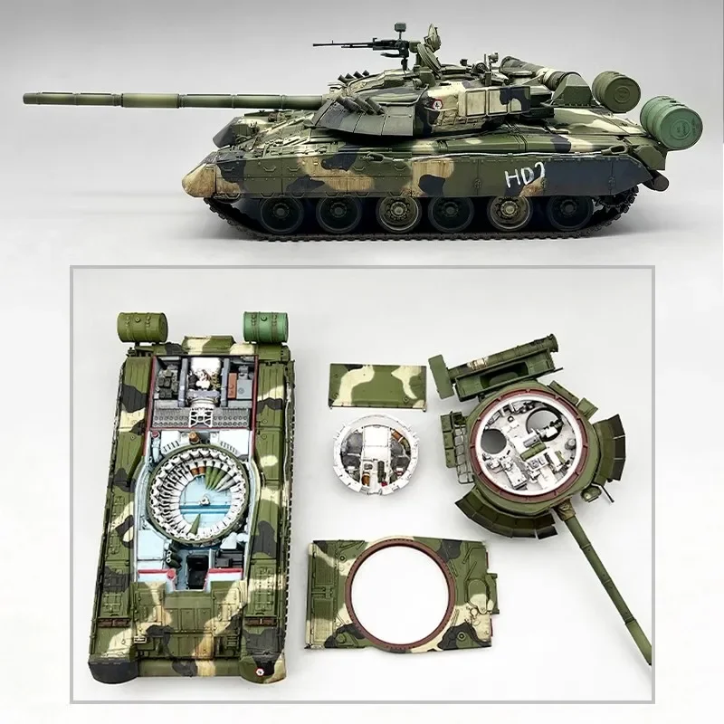 1/35 tanque de batalla principal T-80U AH montaje 35A060 kits de modelos coleccionables rusos decoración de habitación niños juguetes para el Día de San Valentín regalos