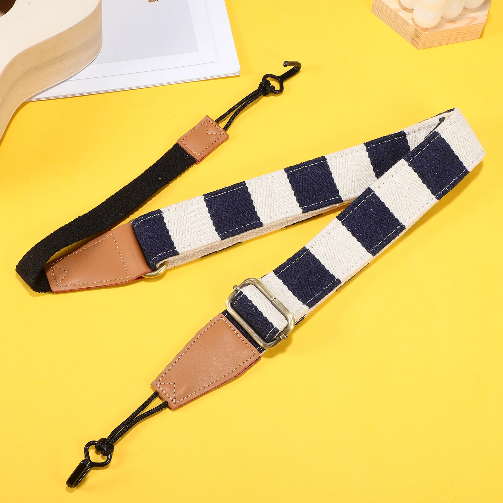 

1pcs Adjustable Ukulele Strap Cotton Durable Replacement Shoulder Sling For Uke Instrument Belt Crossbody Hanger Sling