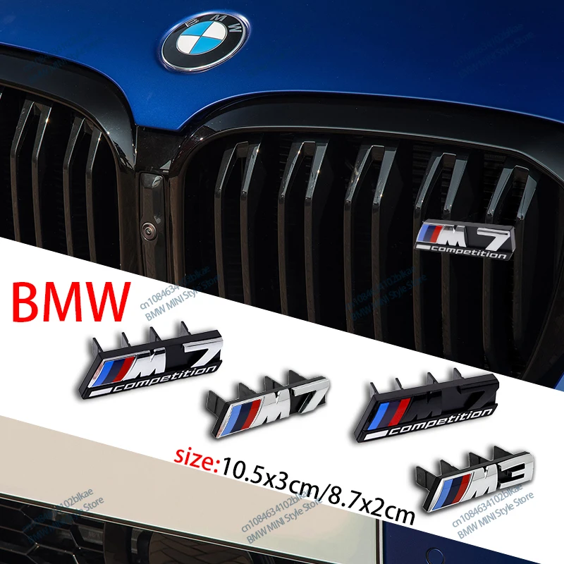 3D Badge Car Styling Front Grille Emblem Auto Refit Accessories For BMW M1 M2 M3 M4 M5 M6 M7 M8 Competition E90 E90 F80 F83 F10