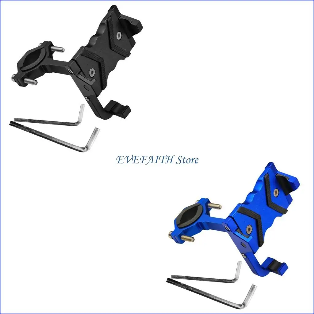 

124B Universal Motorcycle Handlebar Mounted Cellphone Cradle Scooter Shockproof Stand Aluminum Holder Quick Installation