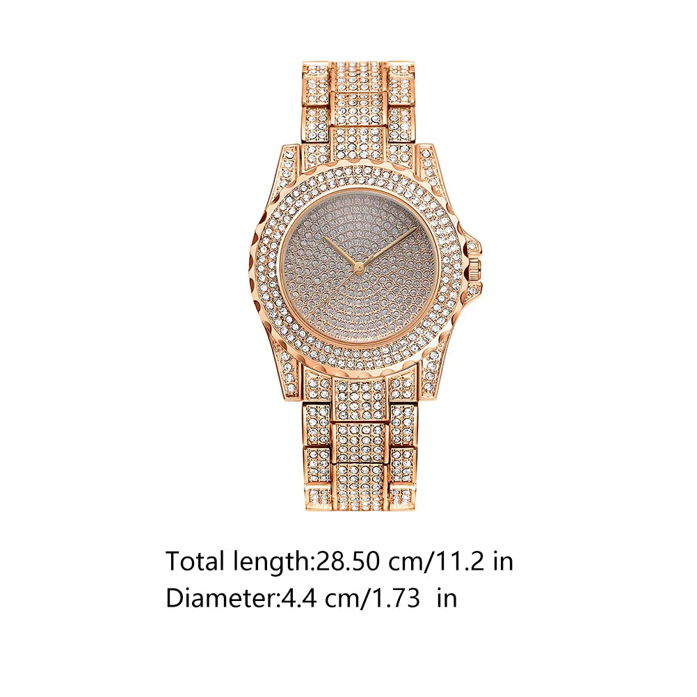 Glass Quartz Watch Ladies Wrist Watches For Professional Stylish Women Lightweight Alloy Case Crystal Clear Dial