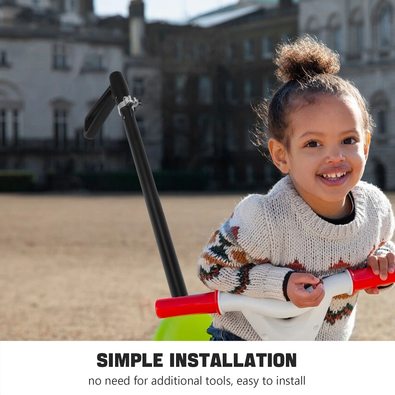 

Folding Scooter Push Handle Universal Replacement Aluminum Alloy Stroller Wagon Attachment Ergonomic Grip Quiet Smooth Riding