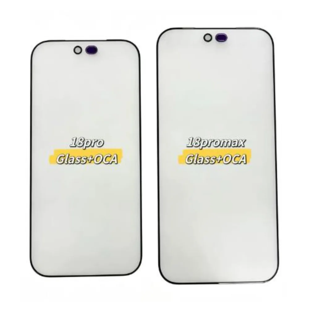 3/10Pcs For iPhone 18 Pro Max iP18 Duo Front Outer LCD Glass Screen Lens Phone Touch Panel + OCA Film Laminated Replace Parts