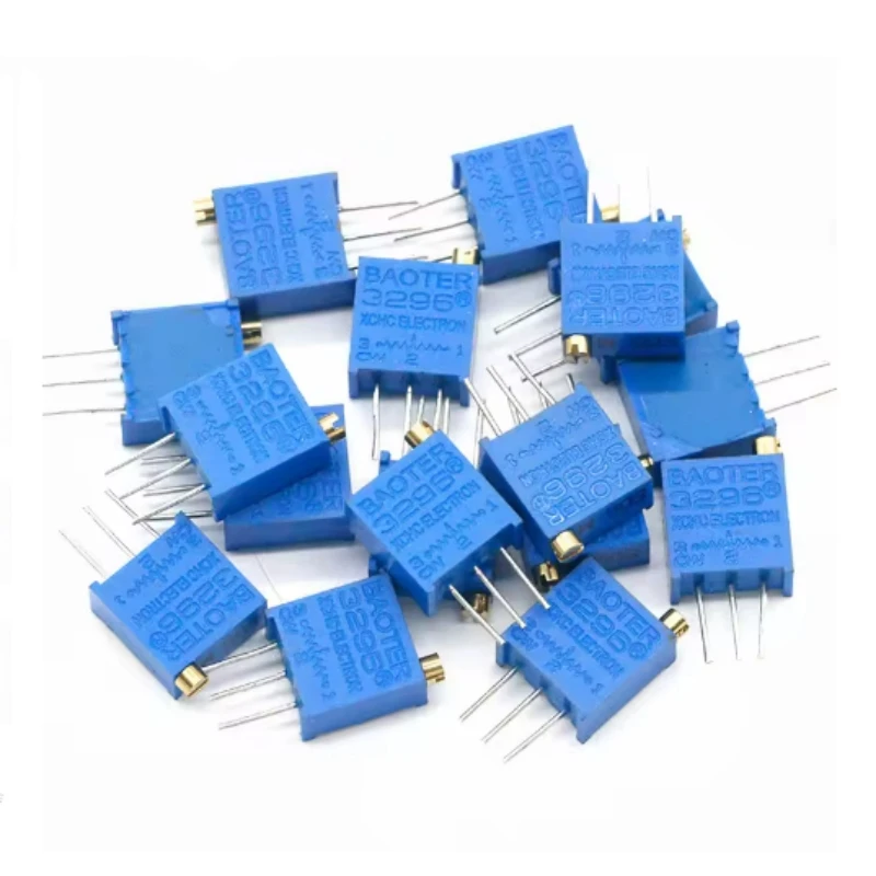 3296W 50 100 200 500 1K 2K 5K 10K 20K 50K 100K 200K 500K 1M ohm High Precision Variable Resistor Multiturn Trimmer Potentiometer