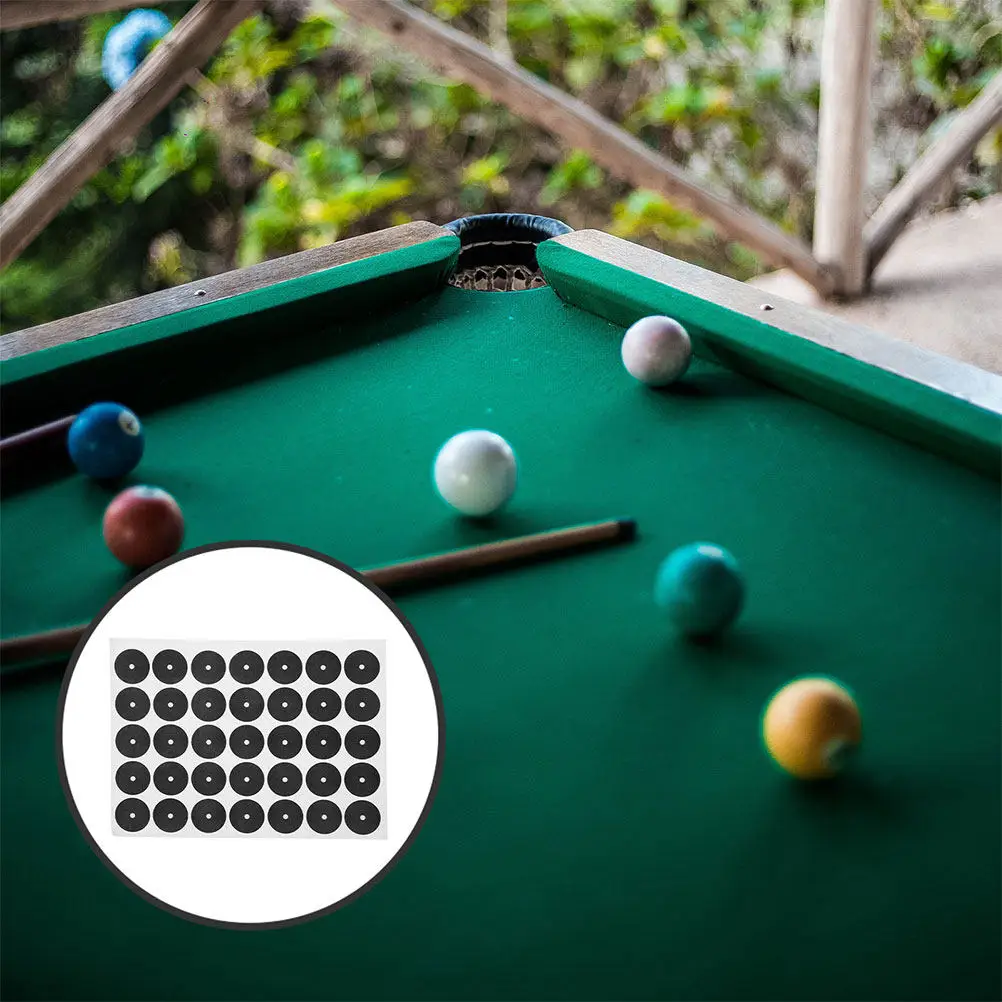 

2 Sheets Pool Table Marker Dots Billiard Locating Stickers Snooker Tablecloth Mending Patches Precision Cut for Professional