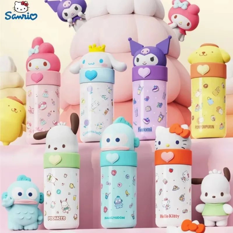 New Sanrio Kuromi My Melody Pochacco Drinking Cups For Children 316 Stainless Steel Thermos Cup 350ml Portable Water Cup