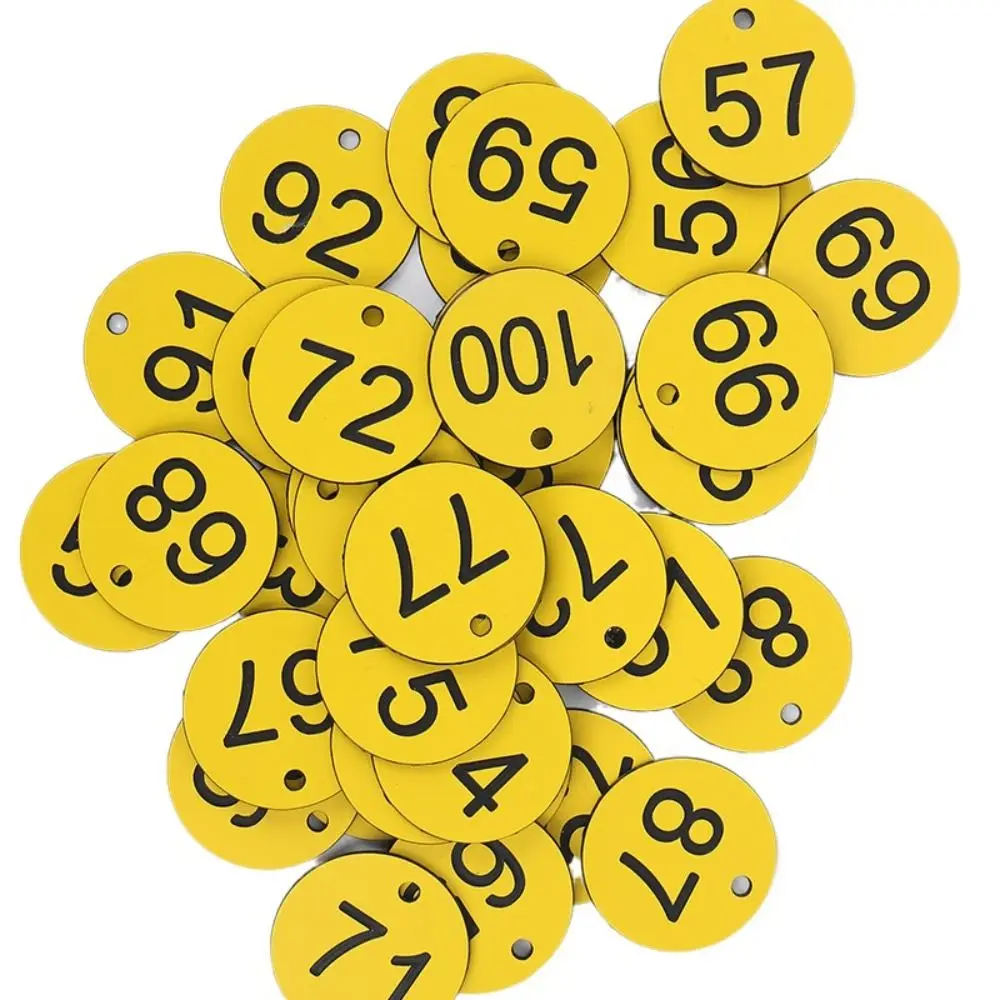 Plastic Beehive Tags 3.5CM Colorful Beehive Mark Board Tag Round with Hole Sequential Numbers Sign Labels Husbandry Farm