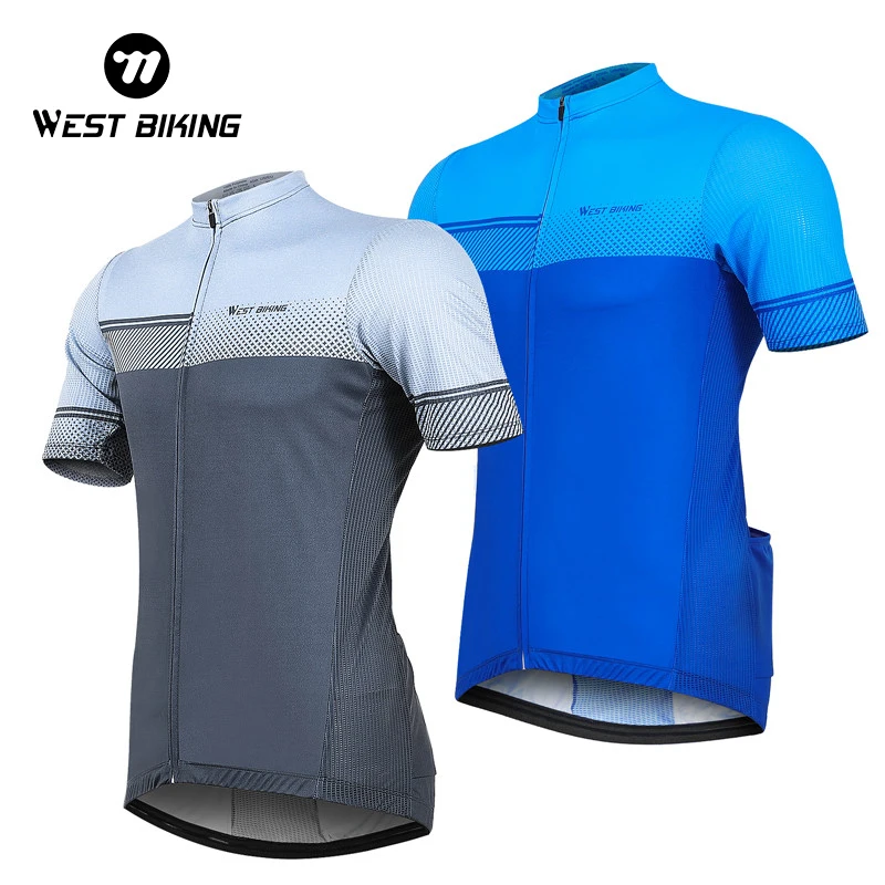 WEST BIKING Cycling Jersey Short Sleeve Comfortable Sports T-Shirt Quick-drying Running Cycling Sweatshirt Pro Bicycle Clothing