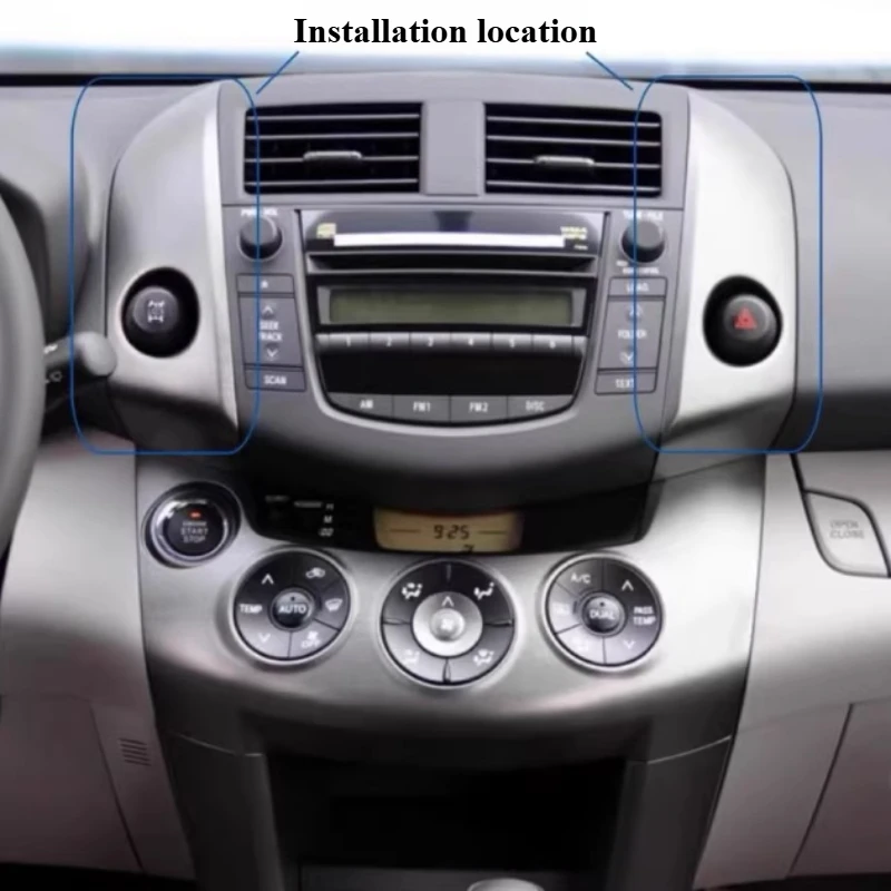 Suitable for Toyota 2006-2013 RAV4 Instrument Panel Vent Panel Emergency Switch Bracket Center Console Decorative Strip