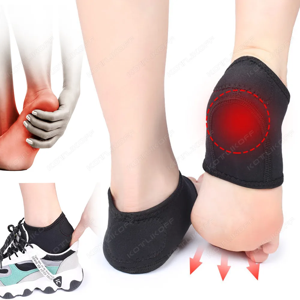 1 Pair Heel Protector Pads Shock Absorption Relieving Leg Pressure Ankle protection Insole Half Short Socks Heel Cover Pads