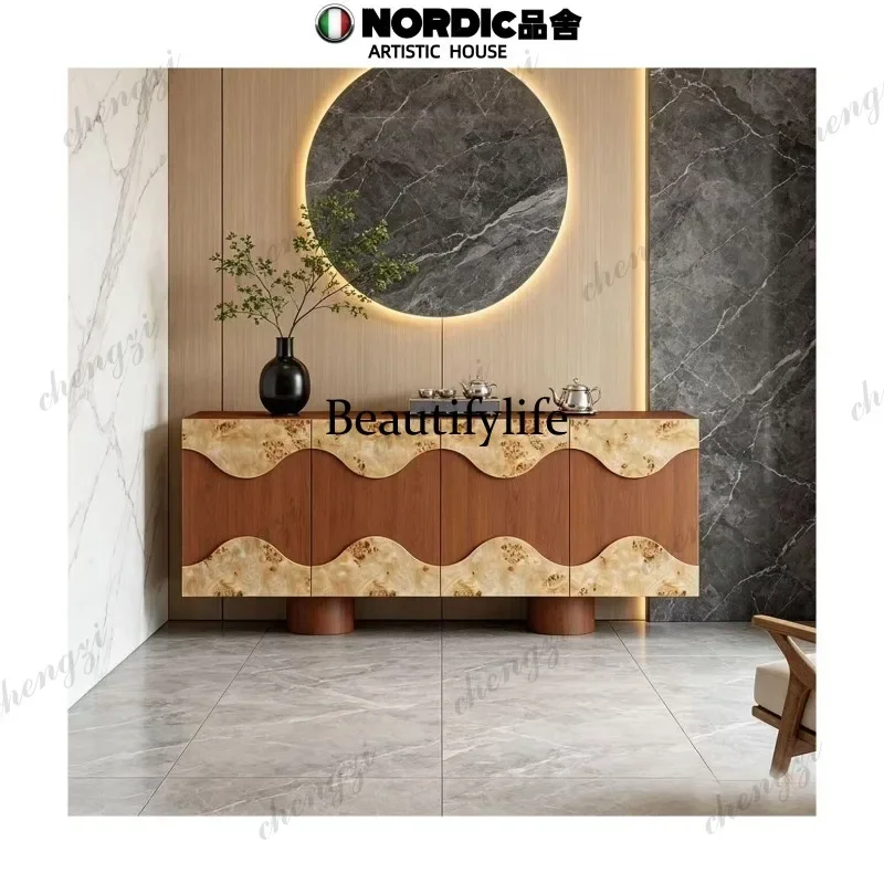 9344 Medieval style designer tree tumor pattern creative entrance cabinet wabi sandy wind locker decorative cabinet
