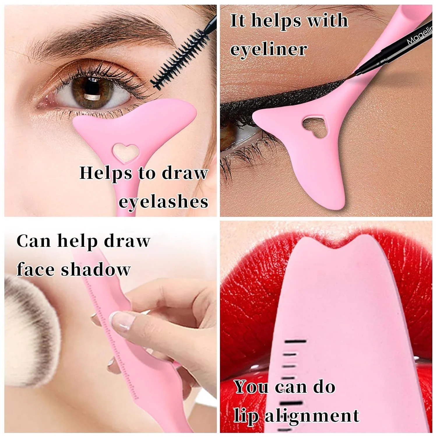 

Обычный и безупречный набор трафаретов для подводки глаз Pro Winged. Идеально подходит для создания точного и потрясающего макияжа выглядит этим инновационным