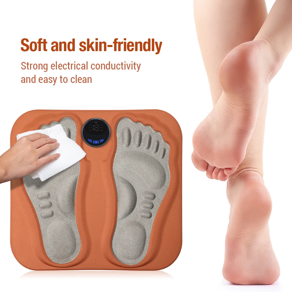 Almohadilla de masaje de pies 3D, masajeador de pantorrilla de pulso de microcorriente, estera automática de masaje de pies, relajar músculos,