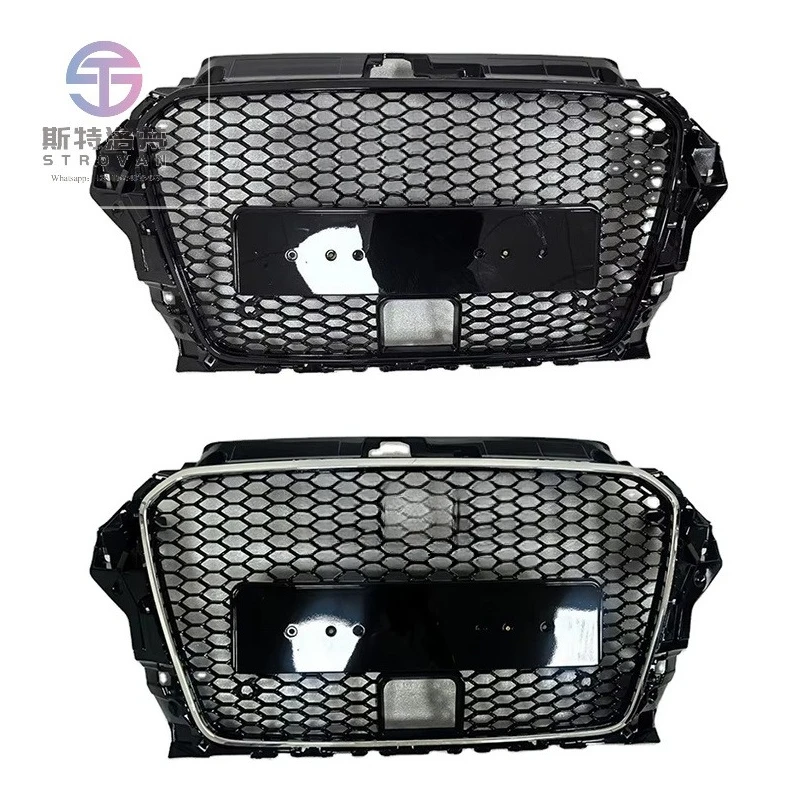 New Product Car Body Kit Front Honeycomb Mesh Grille with ACC for audis A3 S3 8V Upgrade to RS3 2014 2015 2016