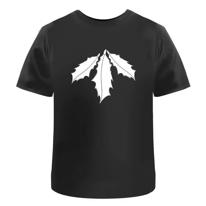 Holly Leaves' Cotton T Shirt Ta046708