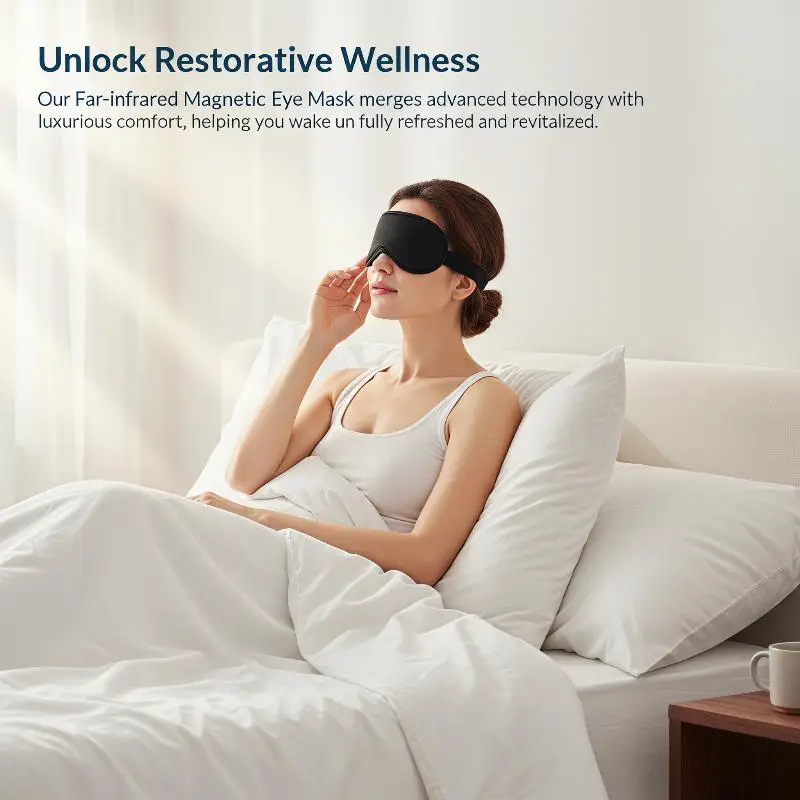 Non-pilling Adjustable Length Magnetic Sleep Eye Mask Light Blocking Eye Fatigue Relief Dark Circles Protection Eye Patch Color