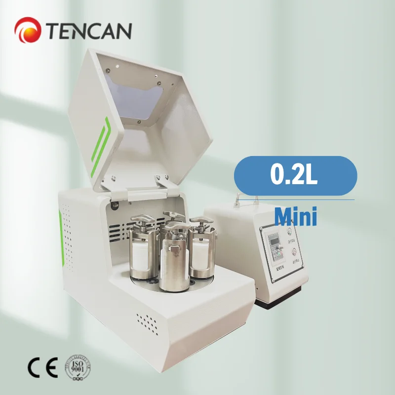 TENCAN Special Professional Lab High Speed Energy Planetary Ball Mill Semi-circle XQM-0.2A 4*50mL 0.2L Mini Planetary Ball Mill