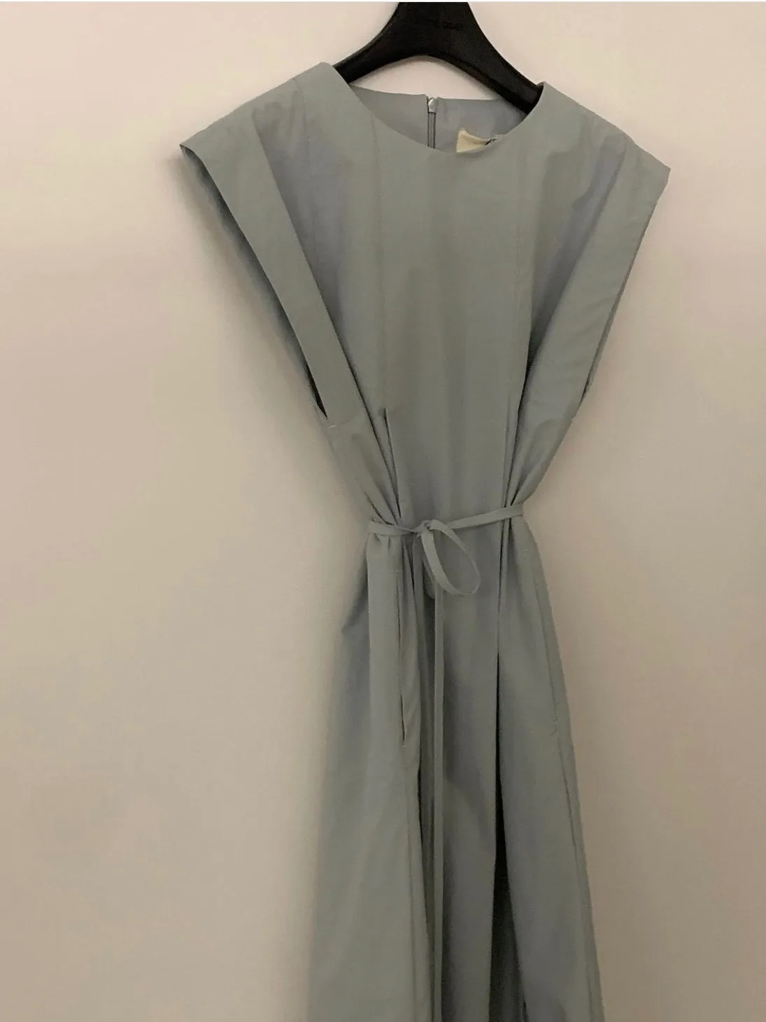 Ele Summer Svel Dr feminino simples redondo Ne com cinto emagrecimento plissado longo Dr Fem Faionable Casual Wear