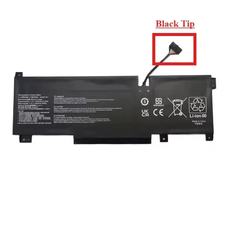 11.4V 4700mAh BTY-M492 Laptop Battery For MSI Pulse GL66 GL76 Katana GF66 GF76 11UD 11UE 12UG Series Replacement Battery