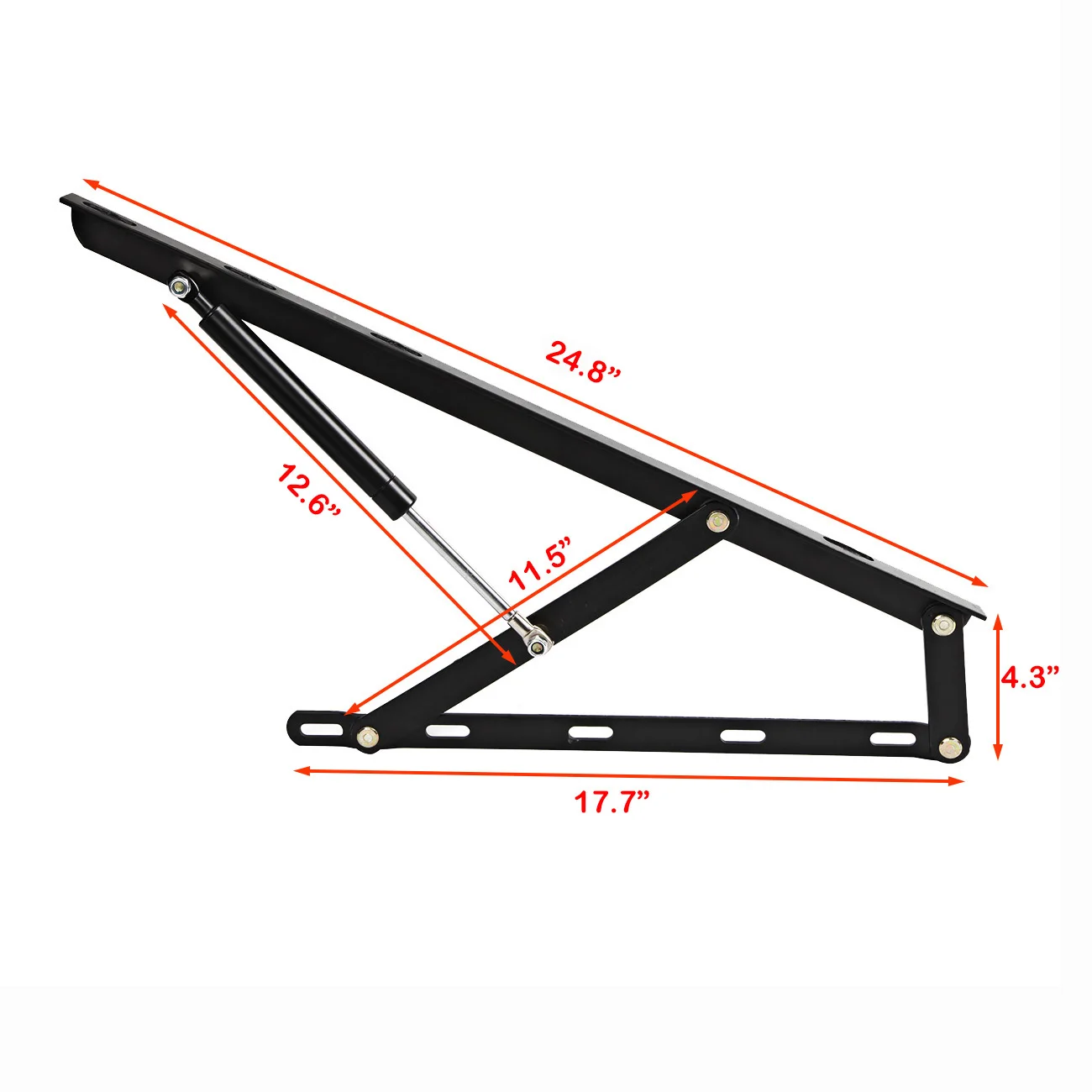 Imagem -05 - Pesado Pneumático Armazenamento Bed Lift Mecanismo Gás Spring Suporte Strut Espaço Kit Lift Saving 630 Milímetros