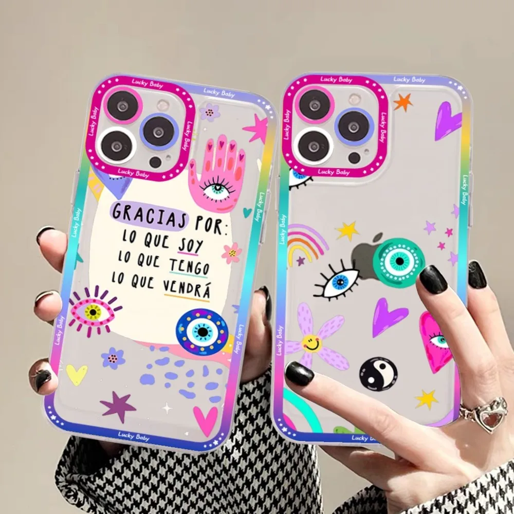 Funny Turkish Lucky Blue Evil Eye Phone Case For Samsung S 20 S 21 S 22 S 23 Lite Plus Ultra Mobile Cover