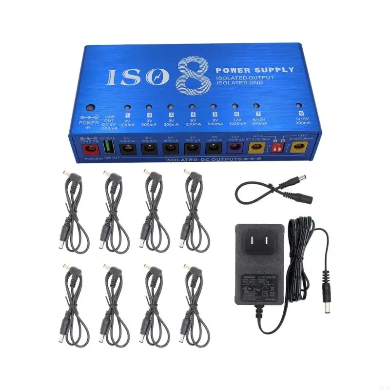   10 D C Outputs 300mA 500mA for 9V Guitar Effects Pedal with LED Instructions Insulated Guitar Effect Pedals Power Supply