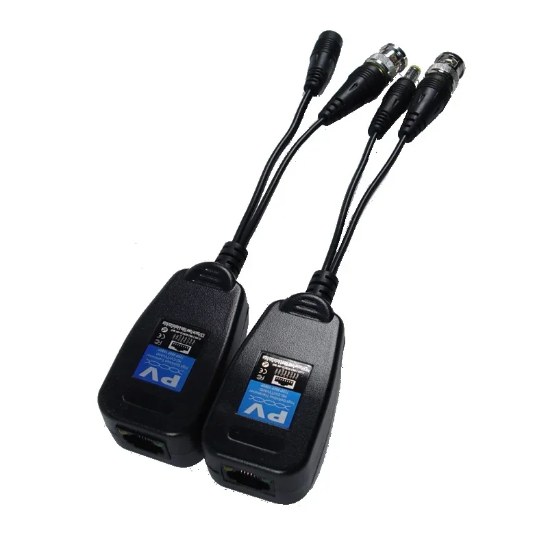 RJ45 1CH Passive Balun CCTV Balun Video Balun Transceiver Supply Power For HDCVI HDTVI AHD Analog High Definition Camera