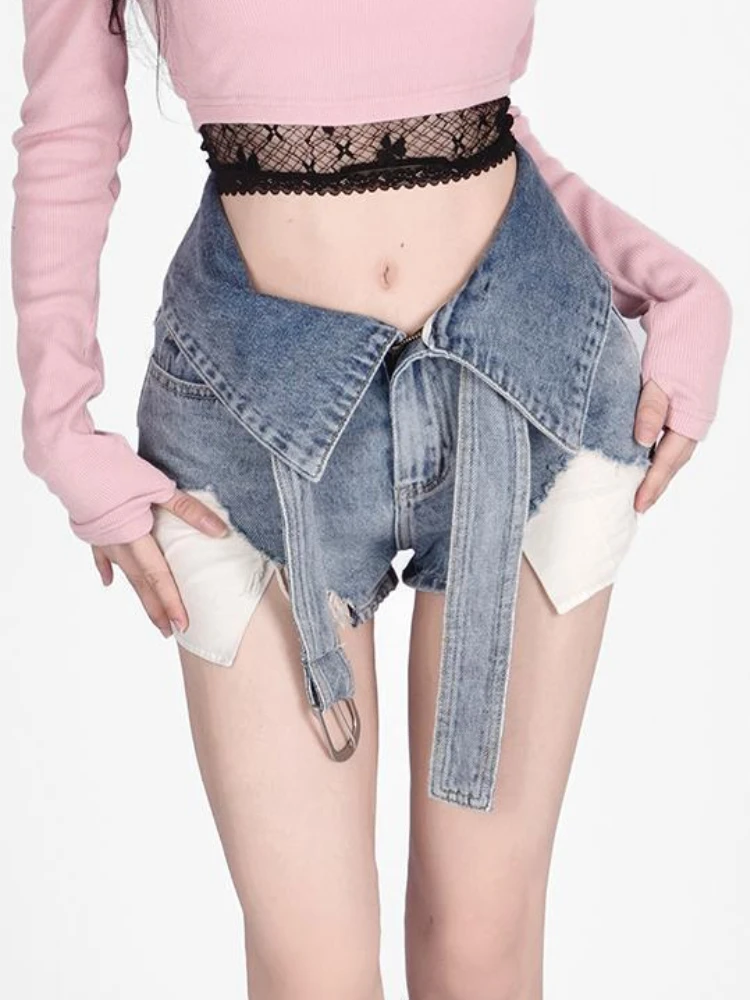 

Summer Blue France Vintage Denim Shorts Women Hight Waist Streetwear Korean Shorts Female Designer Casual Shorts Jeans 2023 New