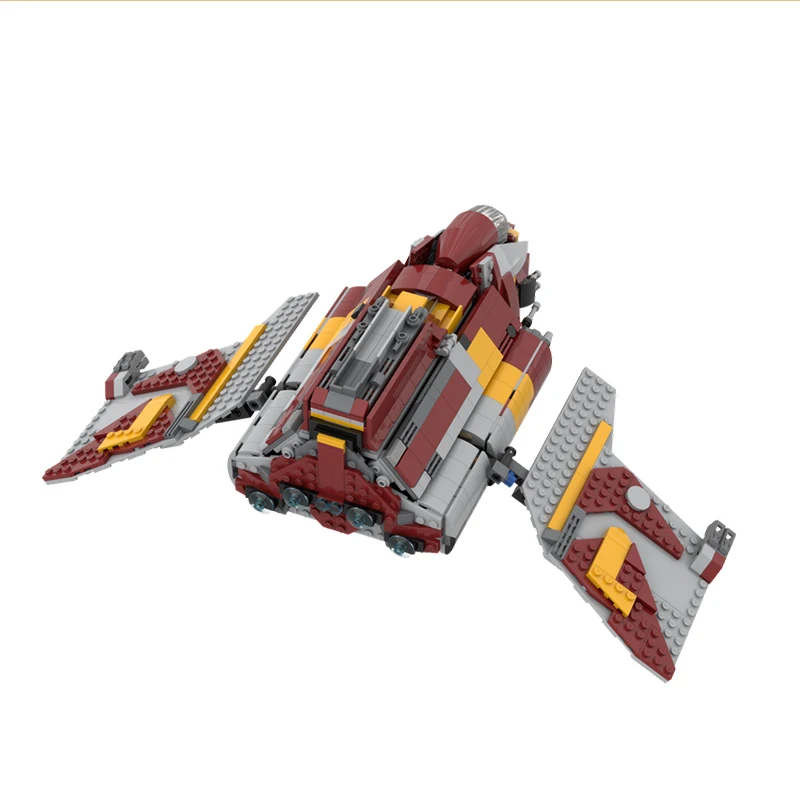 MOC- 194767   Filmy międzygwiezdne atak wahadłowy zaawansowane technologicznie klocki kosmiczny okręt wojenny Model cegły Puzzle zabawki dla dzieci prezent