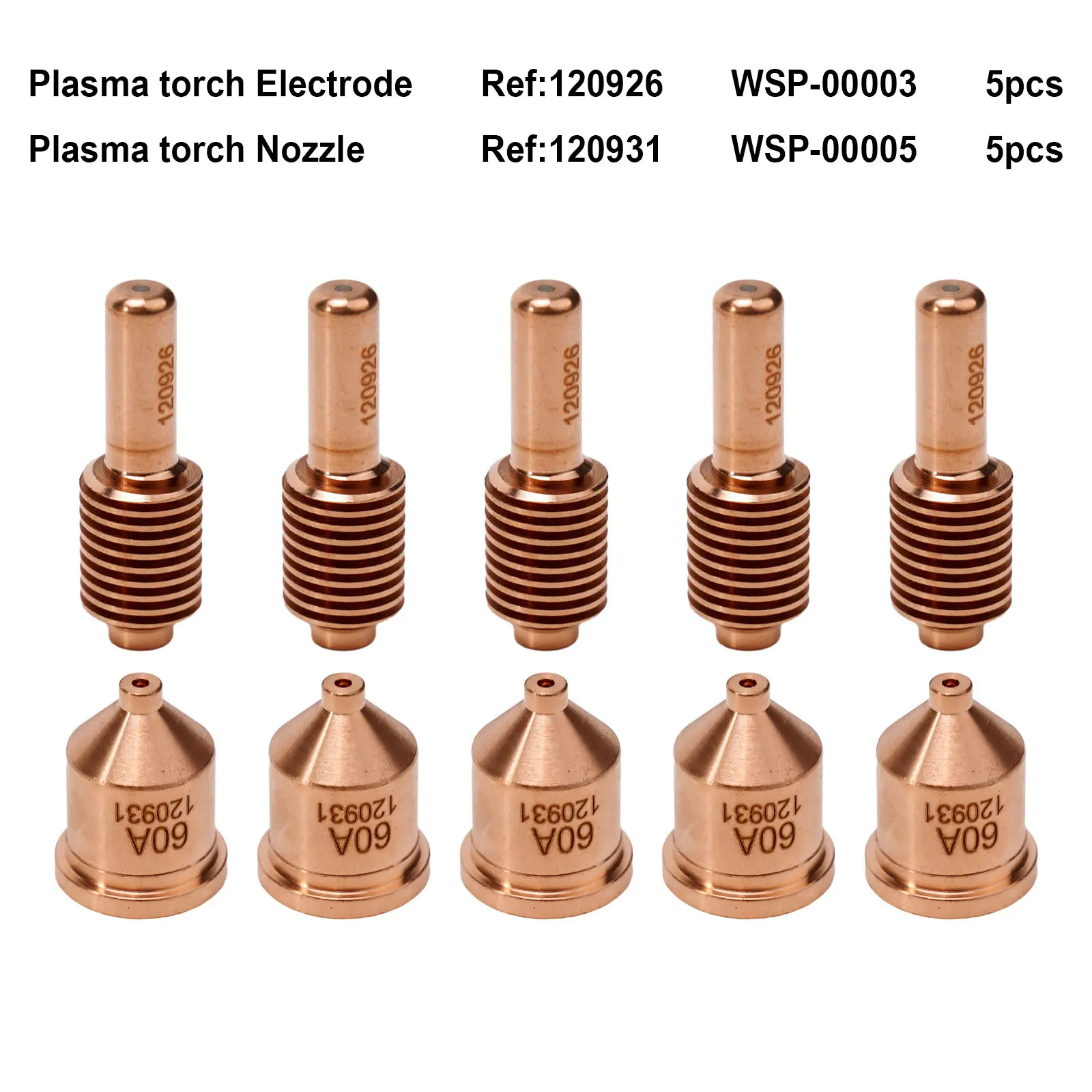 

Copper Electrodes and Nozzles Set 120931 60A 120926 for Optimal Cutting Performance with For 1250 Plasma Cutter