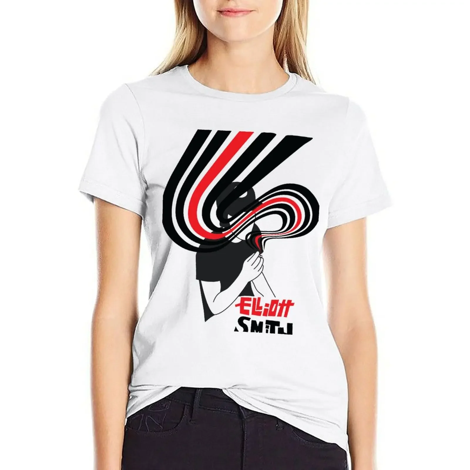 

Elliott Smith Either/8 T-shirt Aesthetic clothing summer top tees spring clothes Women 2024