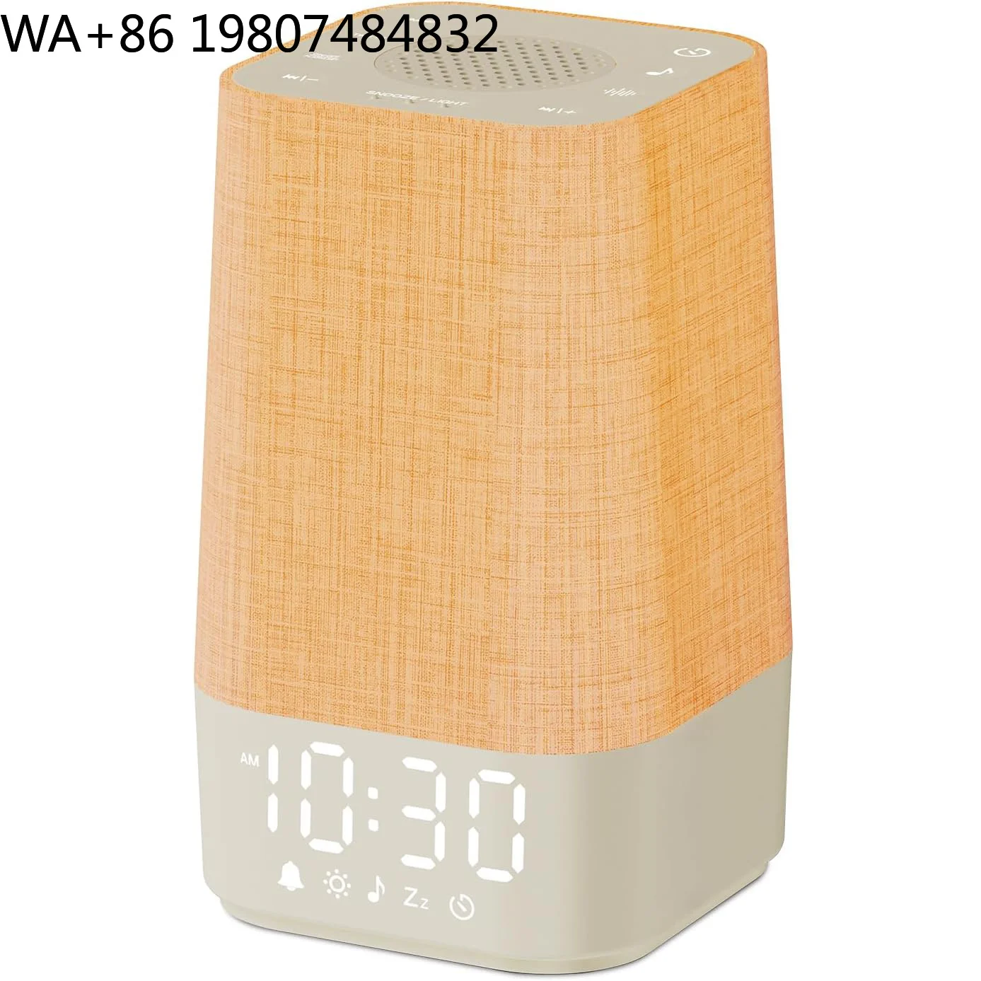 Multi Sound White Noise Sleep  Adjustable Volume Plastic Cabinet Alarm Clock Dimmable Night Light 30 Relaxing Audio