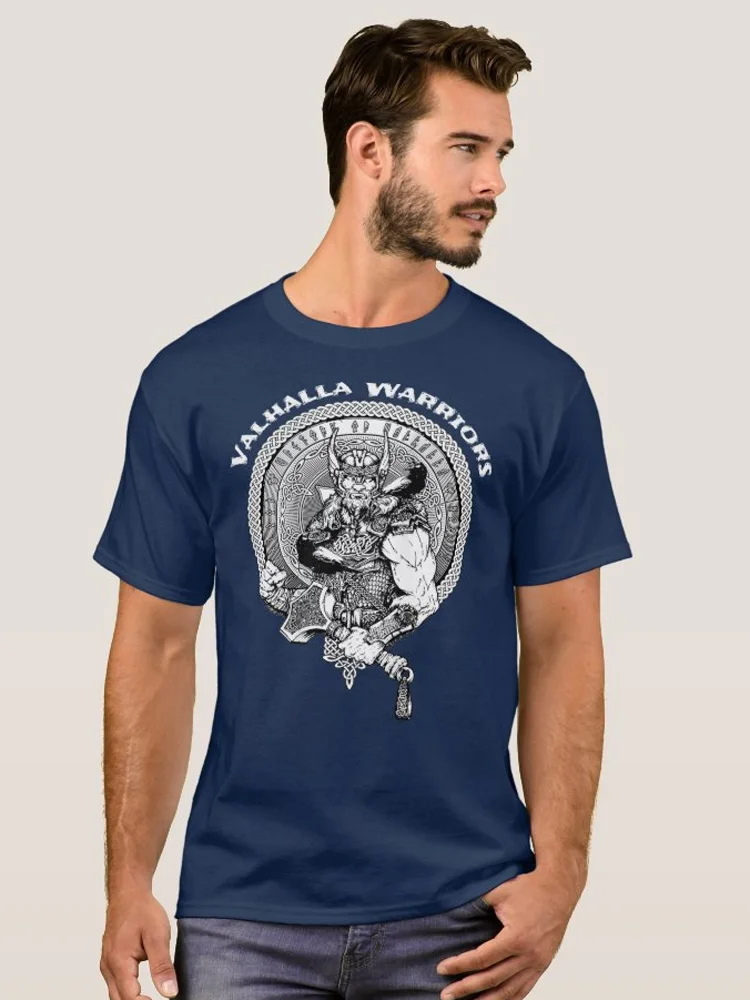 Valhalla Warriors Berserker Vikings God Odin T Shirt. Short Sleeve 100% Cotton Casual T-shirts Loose Top Size S-3XL