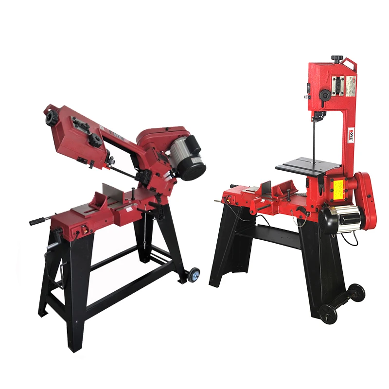 750W Portable Electric Saw Metal Cutting Bandsaw Machine Small Metal Wooden Blade Saw Machine