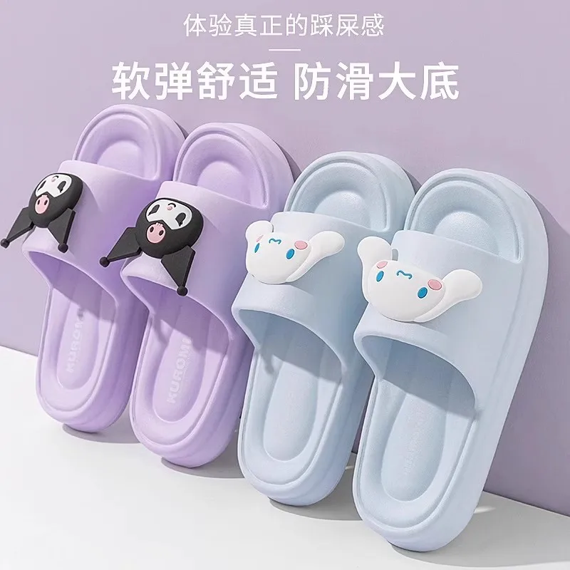 

Genuine Licensed Sanrio Platformslippers Hello Kitty Kuromi My Melody 3D Decor 3.5Cm Soft Thick Sole Non-Slip Eva Casual Summer