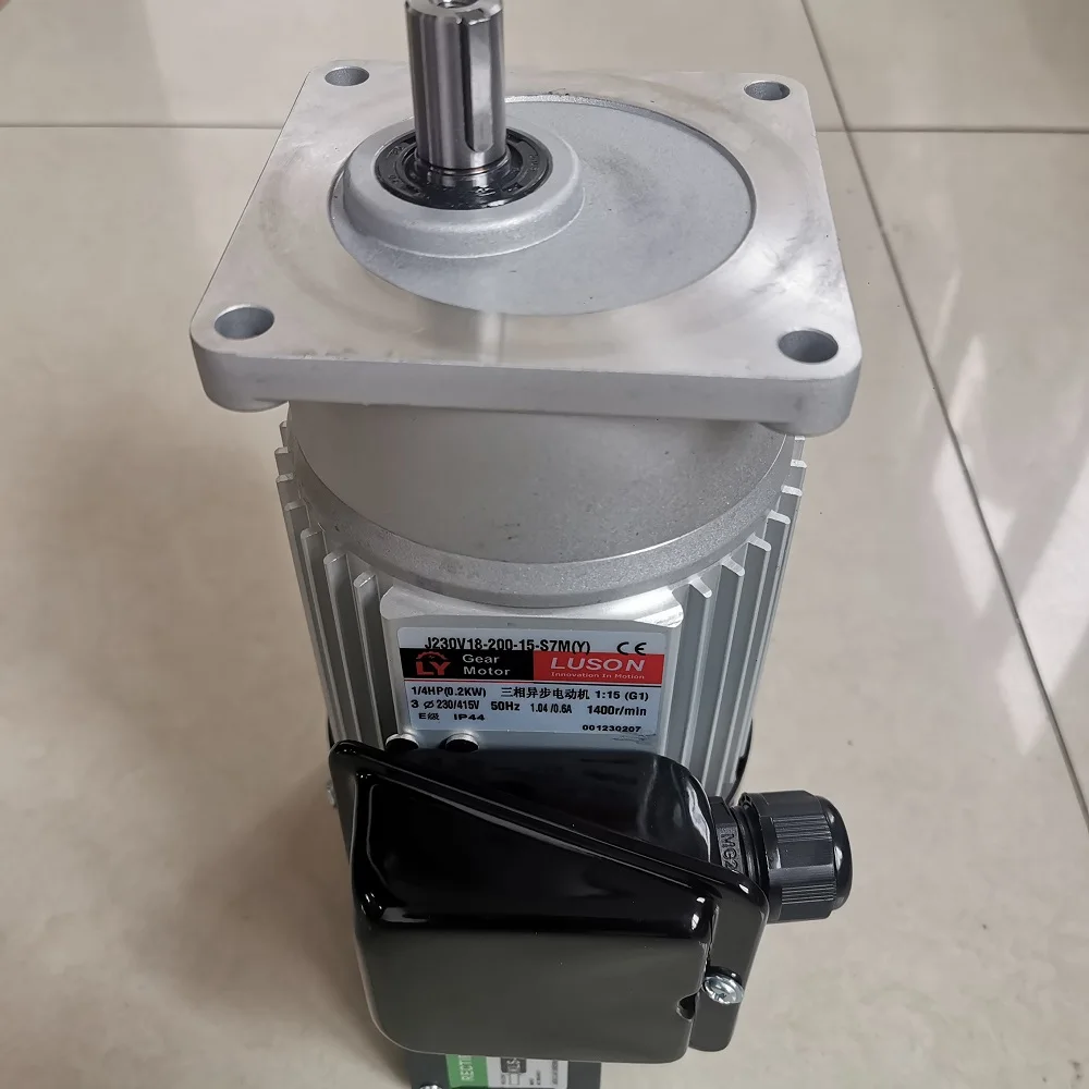 J230V18-200-15-S7M(Y) 3 phase 200w 1:15 gear ratio asynchronous motor 1/4HP