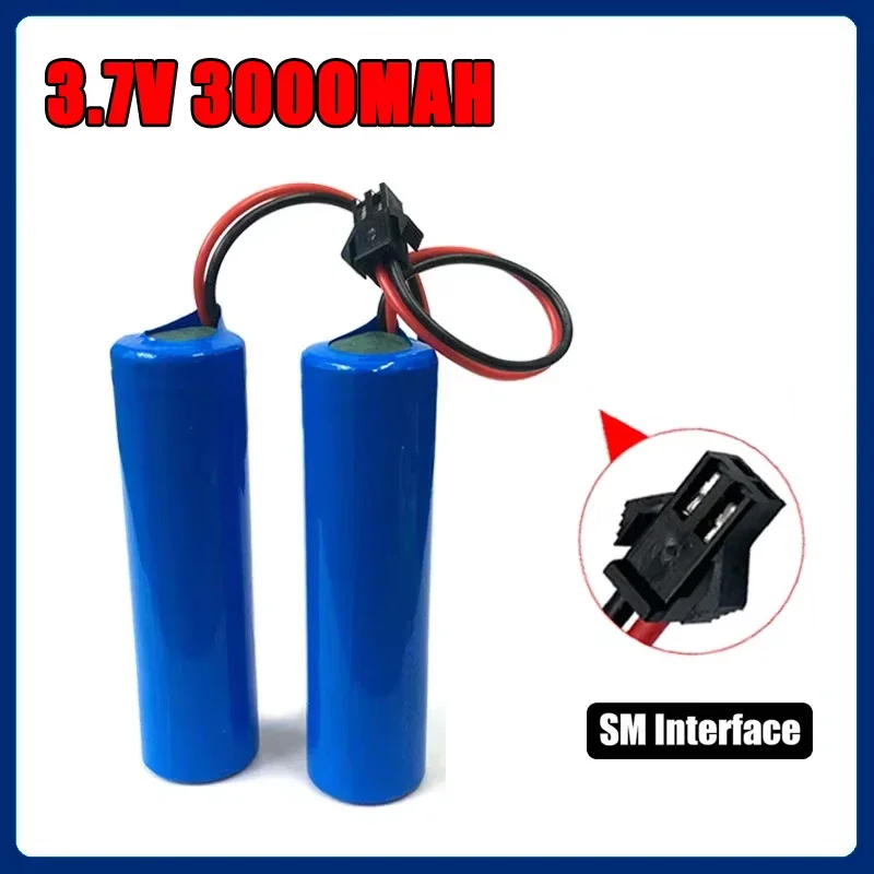 

18650 3.7V 3000mAh Rechargeable Lithium-ion Battery SM Plug 3.6V Rechargeable Battery