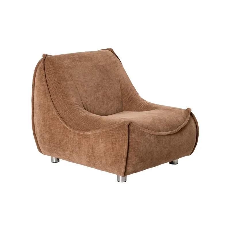 N Italian Simple Small Apartment Home Living Room Leisure Recliner Mid-Ancient Single Sofa Designer Model