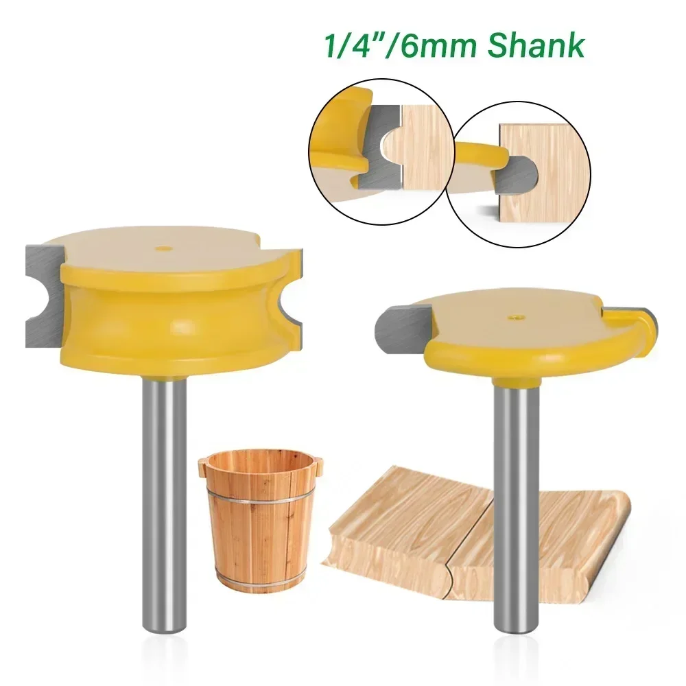 

2 шт., 6 мм, 1/4 дюйма, фреза с хвостовиком и бисером, дуговая фреза для работы по дереву, Т-образная шиповая фреза, набор фрез для долбежей, фреза для дерева
