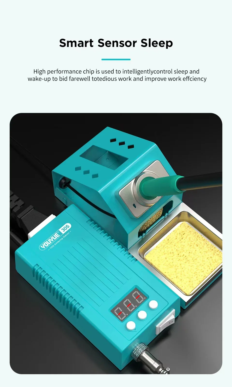 UYUE 305-T210 Precision Soldering Station 70W With JBC C210 Iron Tips for Mobile Phone Motherboard PCB BGA Chips Welding Repair