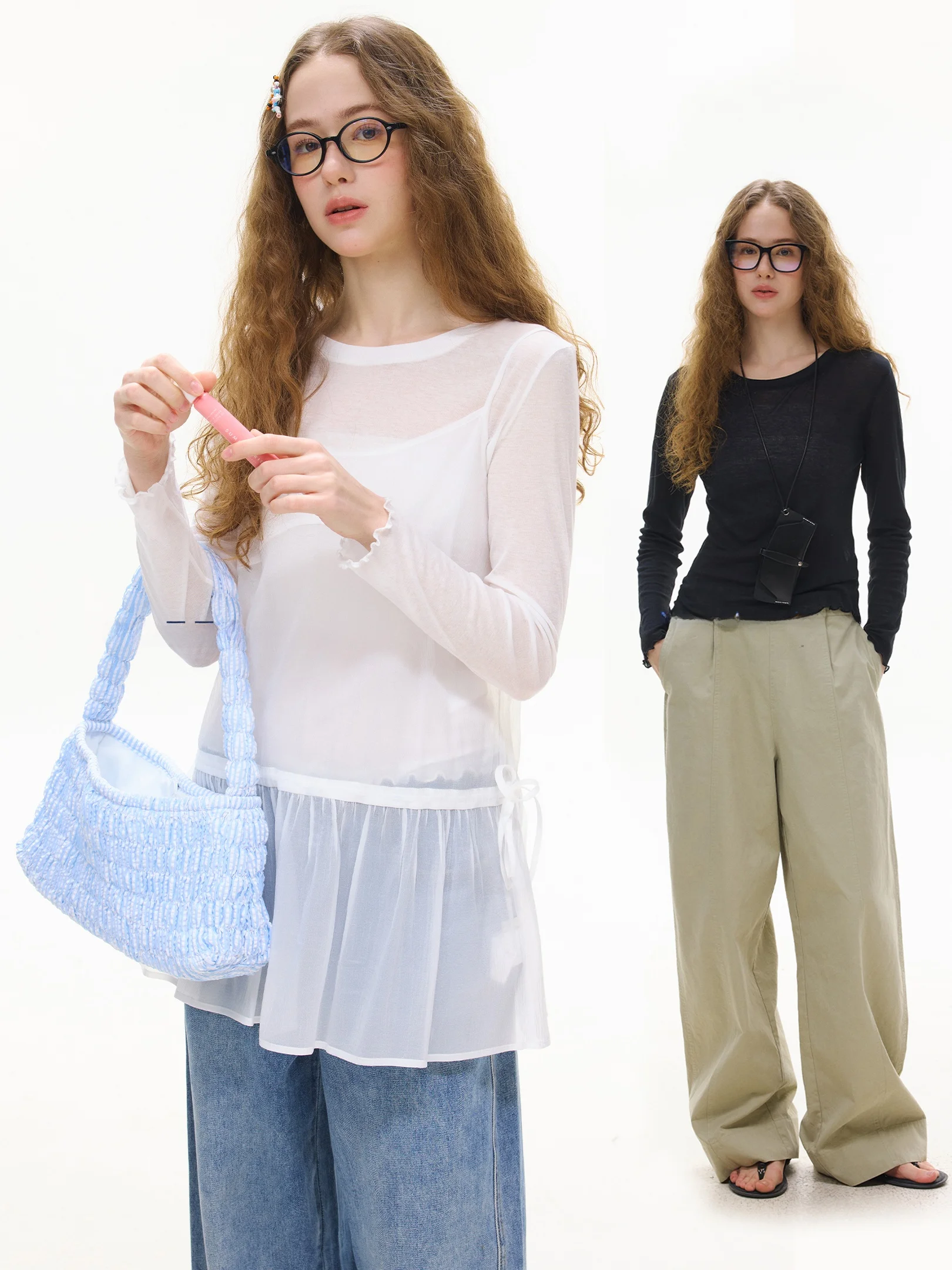 

Spring New Arrival Women's Romantical Twilight Large Size T-shirt And Halter Dress Two-piece Set Casual Comfortable Fashion