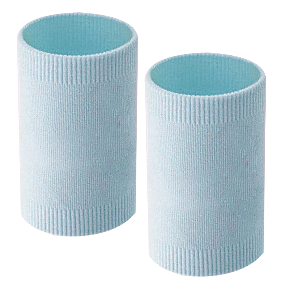 

2pcs Sky Blue Sports Wristbands Elastic Running Braces Compressed Sweat Absorbing Protectors Breathing Cycling Supports Fitness