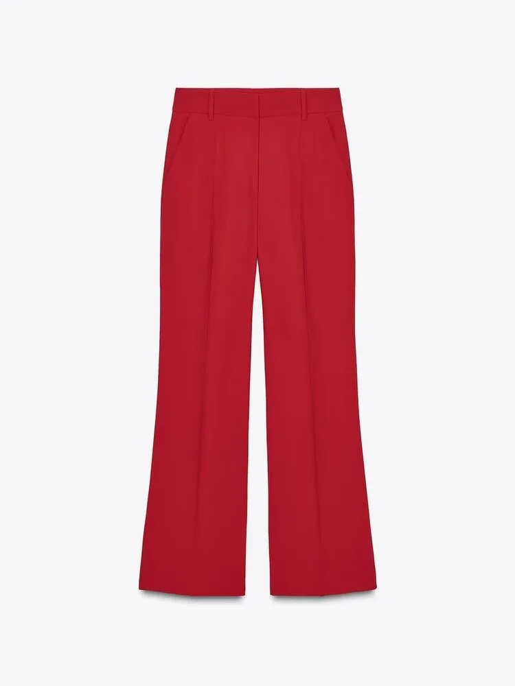 

Новое весеннее поступление, женский жилет-конверт с поясом, длинный комплект из двух предметов Sve Bell Bot, моющийся повседневный наряд